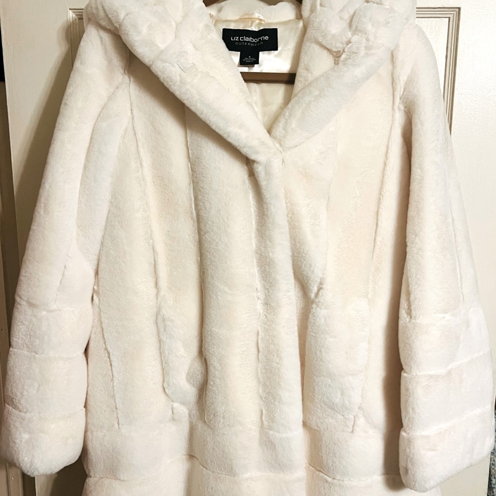 Ivory Faux Fur Coat